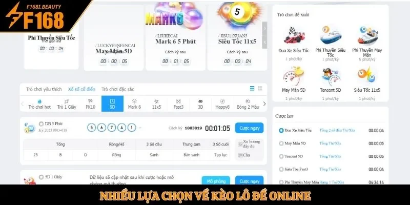 Nhiều lựa chọn về kèo lô đề online