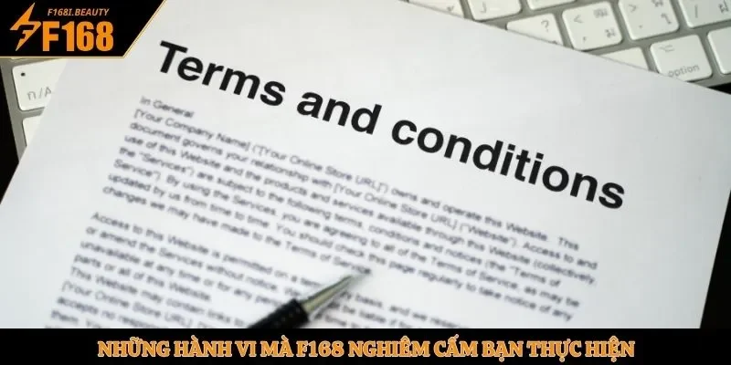 Những hành vi mà F168 nghiêm cấm bạn thực hiện